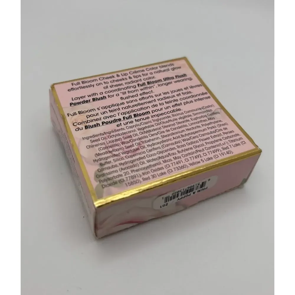 New In Box Too Faced Full Bloom Cheek & Lip Creme Color PRIM & POPPY